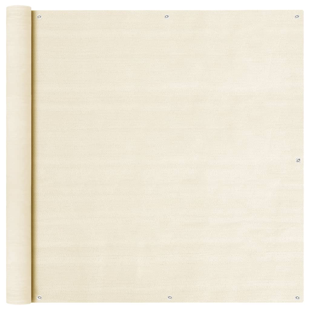 Balkongskjerm kremhvit 120x300 cm HDPE
