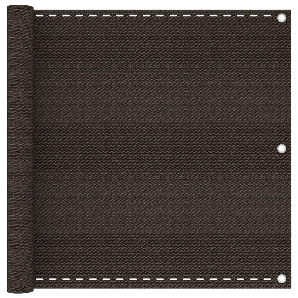 Balkongskjerm brun 90x300 cm HDPE