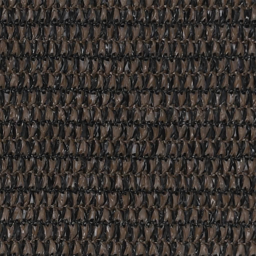Balkongskjerm brun 120x600 cm HDPE