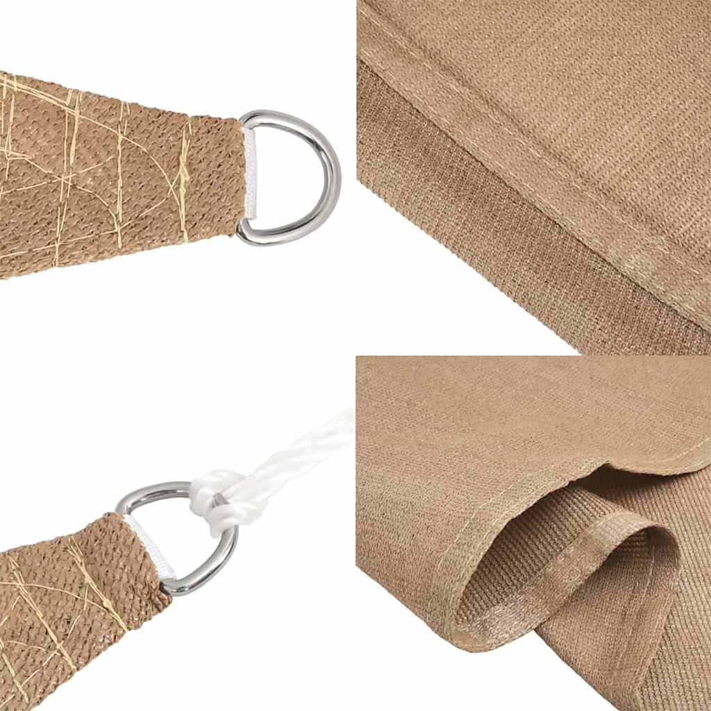 Solseil 160 g/m² gråbrun 2x2,5 m HDPE