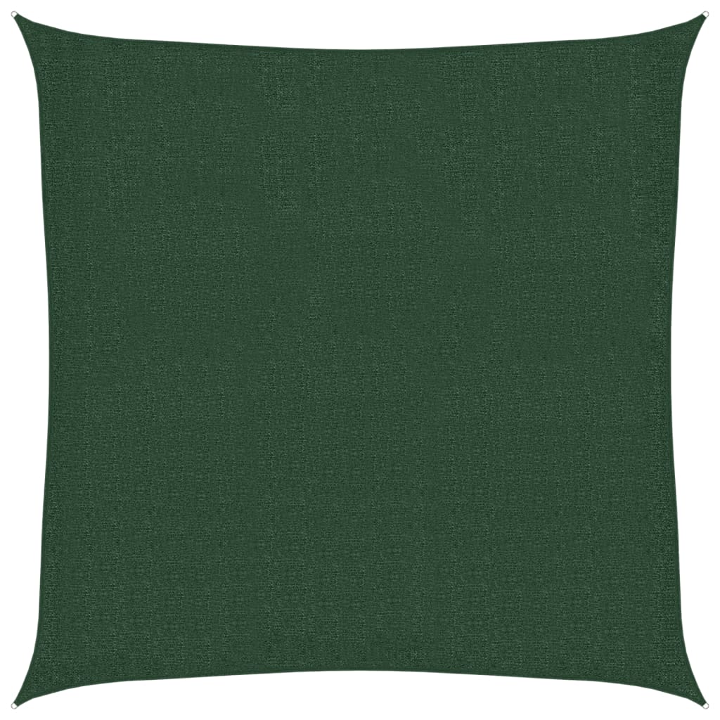 Solseil 160 g/m² mørkegrønn 3x3 m HDPE