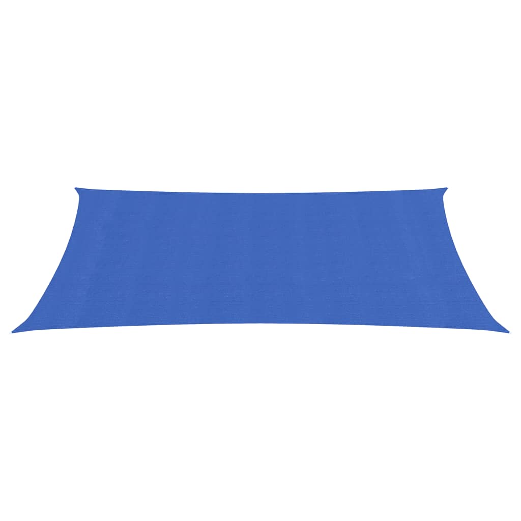 Solseil 160 g/m² rektangulær blå 3x6 m HDPE