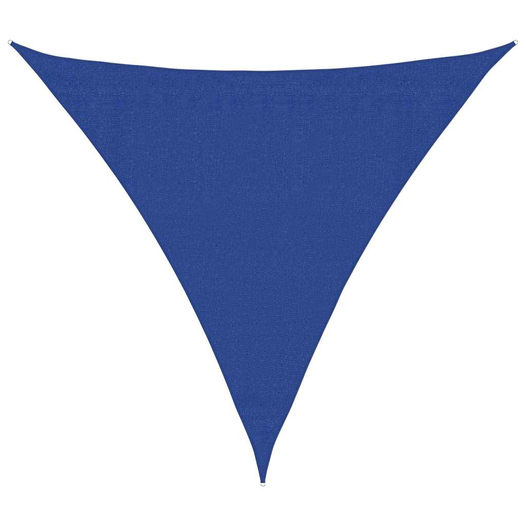 Solseil 160 g/m² trekantet blå 3,6x3,6x3,6 m HDPE