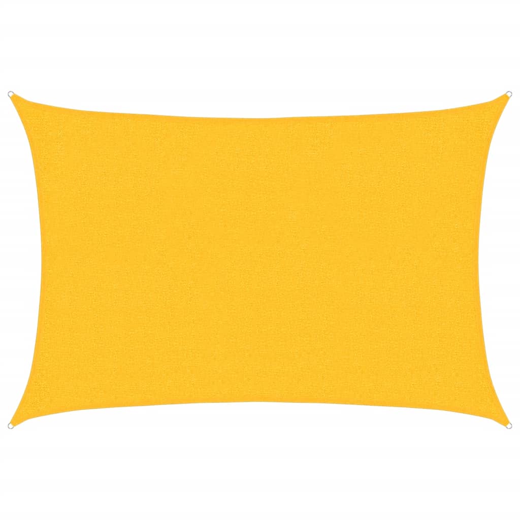 Solseil 160 g/m² rektangulær gul 2x3 m HDPE