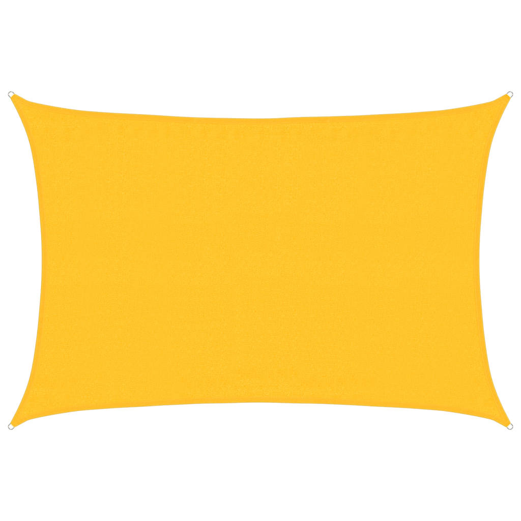 Solseil 160 g/m² rektangulær gul 3,5x5 m HDPE