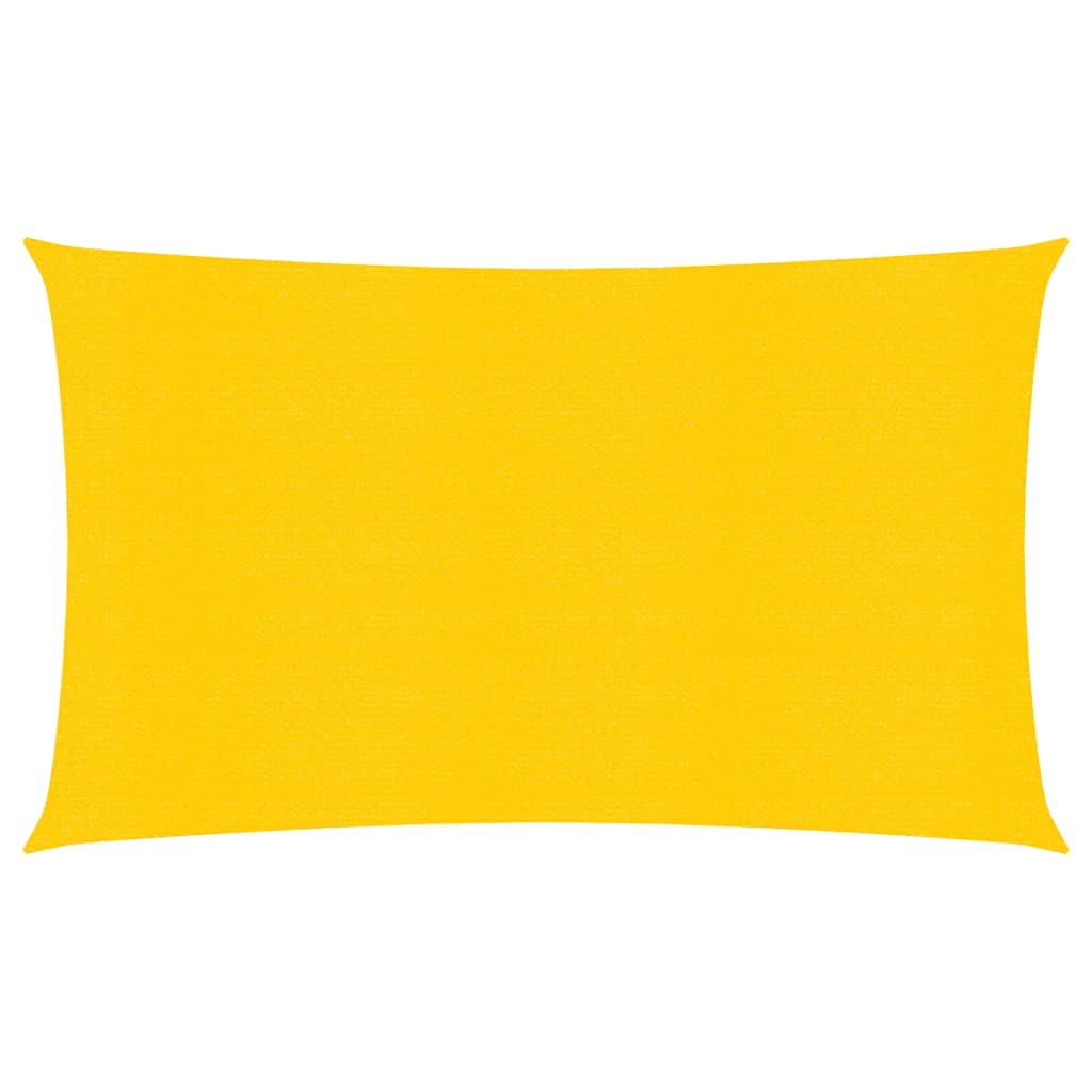 Solseil 160 g/m² rektangulær gul 4x7 m HDPE