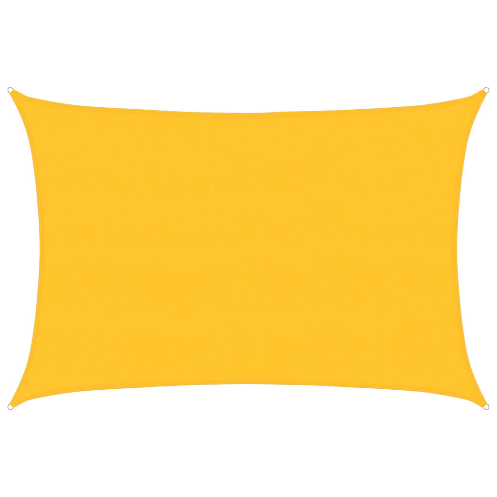 Solseil 160 g/m² rektangulær gul 5x6 m HDPE