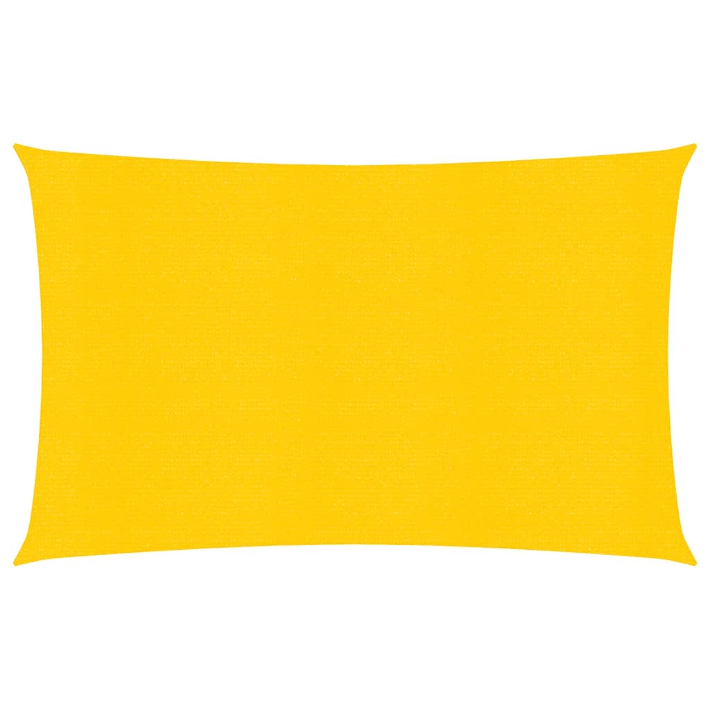 Solseil 160 g/m² rektangulær gul 5x7 m HDPE