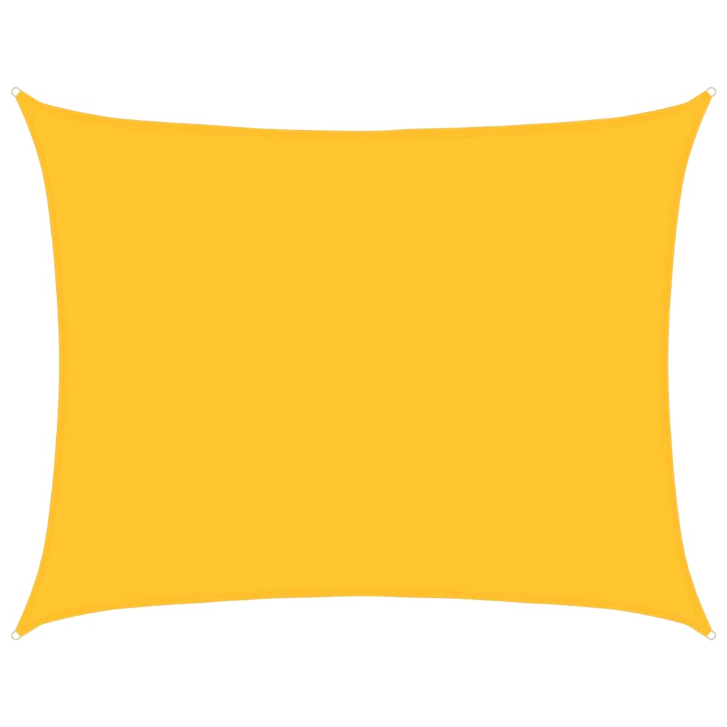 Solseil 160 g/m² rektangulær gul 6x8 m HDPE