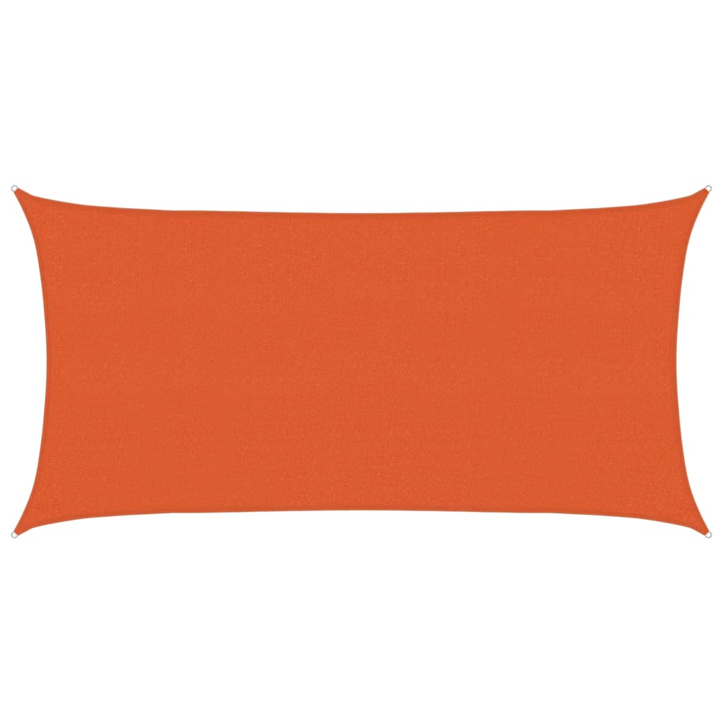 Solseil 160 g/m² oransje 2x4 m HDPE