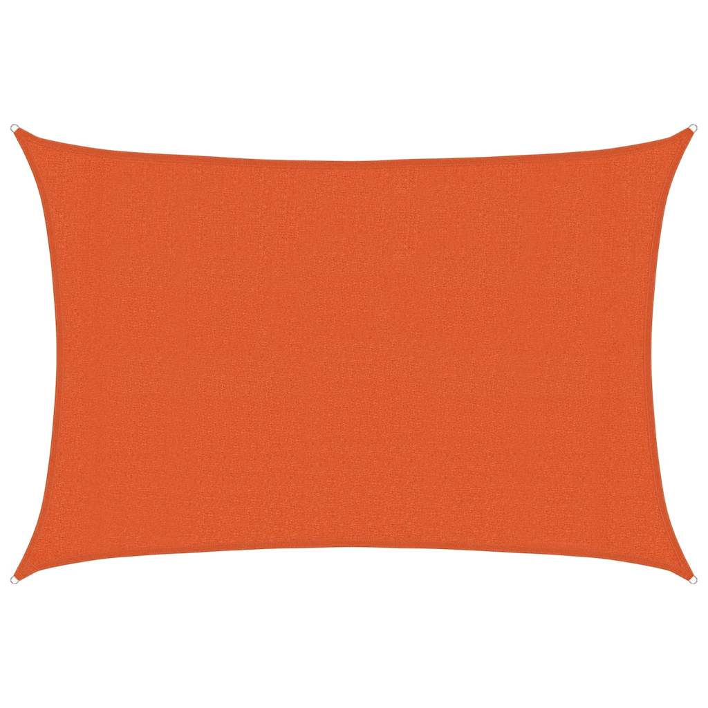 Solseil 160 g/m² rektangulær oransje 3x4,5 m HDPE