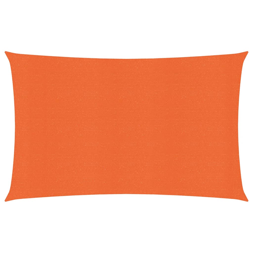 Solseil 160 g/m² rektangulær oransje 3x5 m HDPE