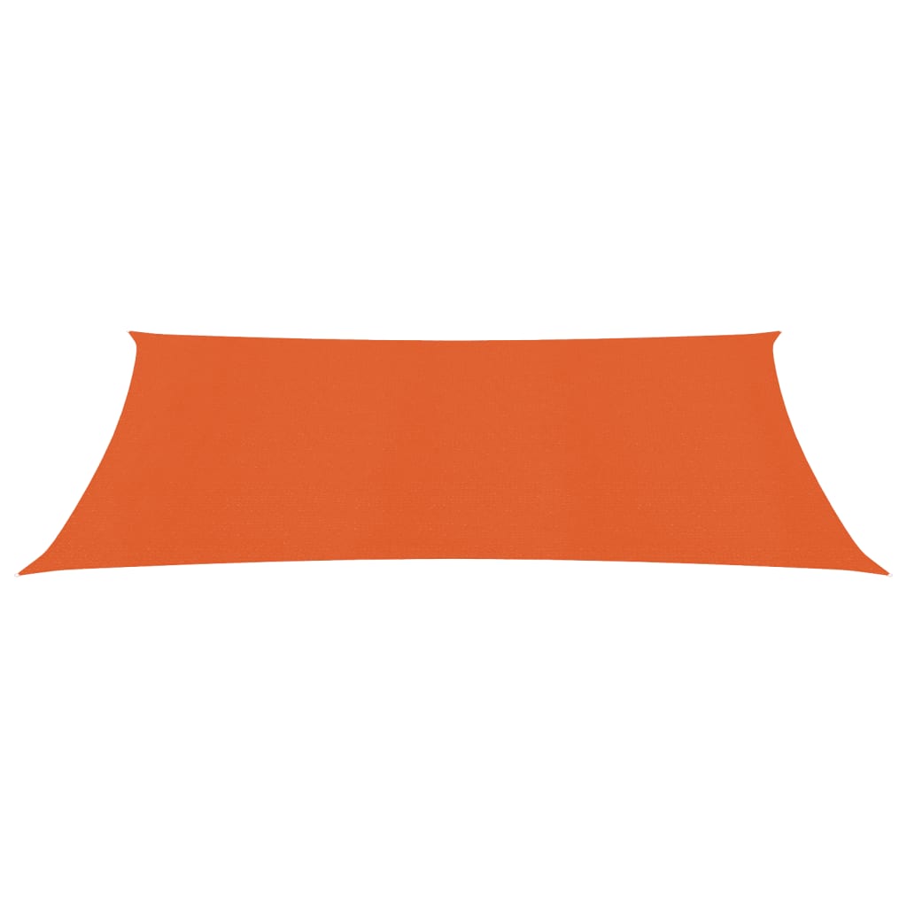 Solseil 160 g/m² rektangulær oransje 3x6 m HDPE