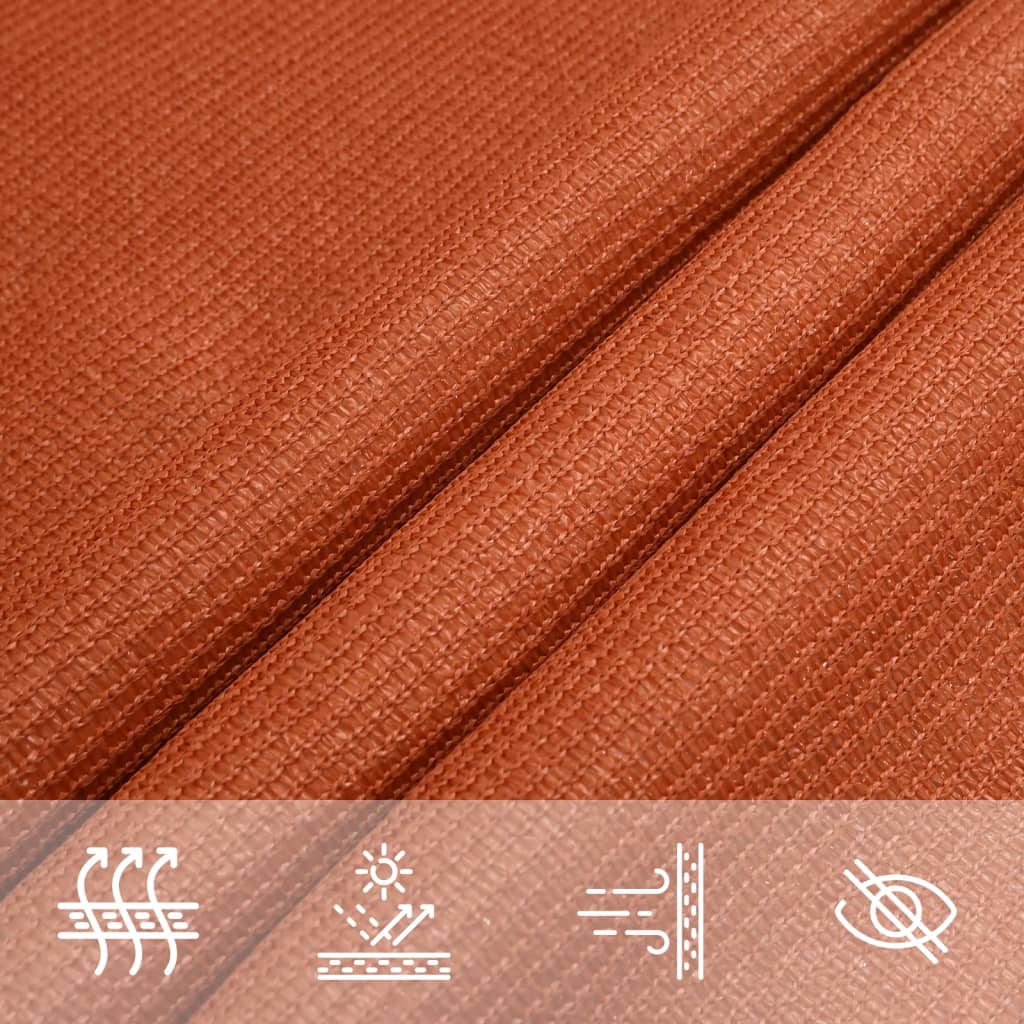 Solseil 160 g/m² oransje 3,5x4,5 m HDPE