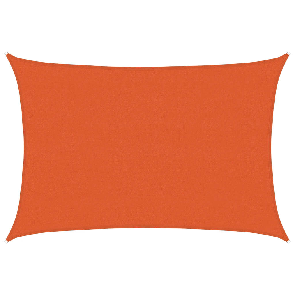 Solseil 160 g/m² oransje 4x6 m HDPE
