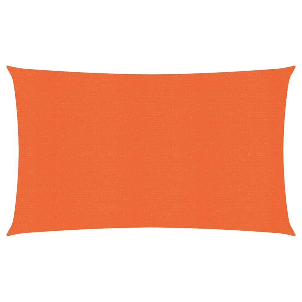 Solseil 160 g/m² rektangulær oransje 4x7 m HDPE