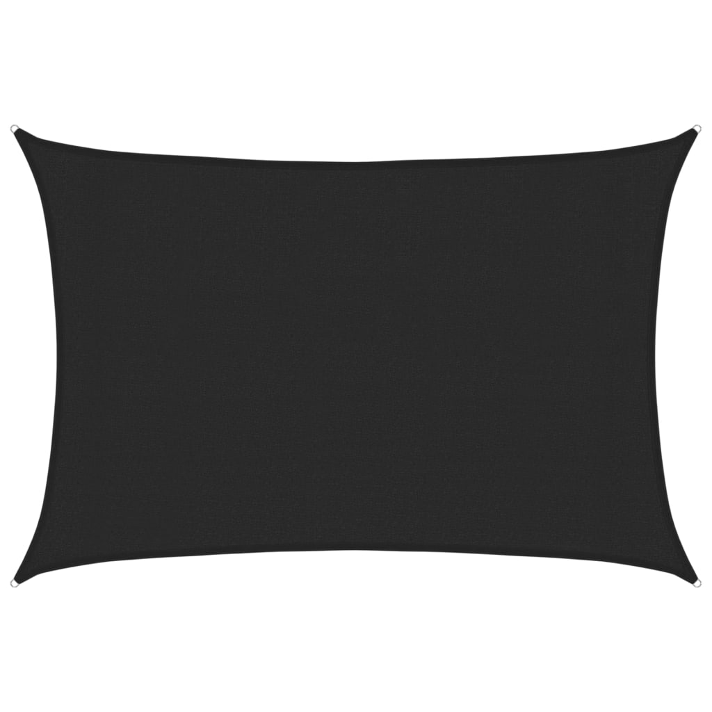 Solseil 160 g/m² svart 3x5 m HDPE