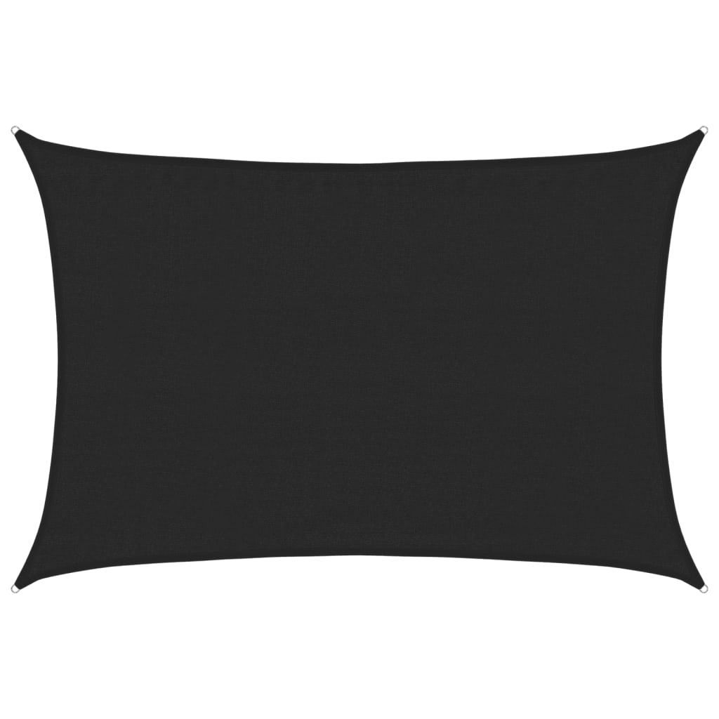 Solseil 160 g/m² svart 3,5x5 m HDPE
