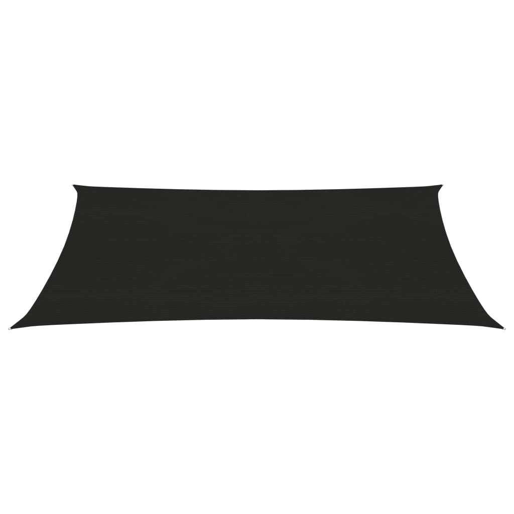 Solseil 160 g/m² svart 5x7 m HDPE