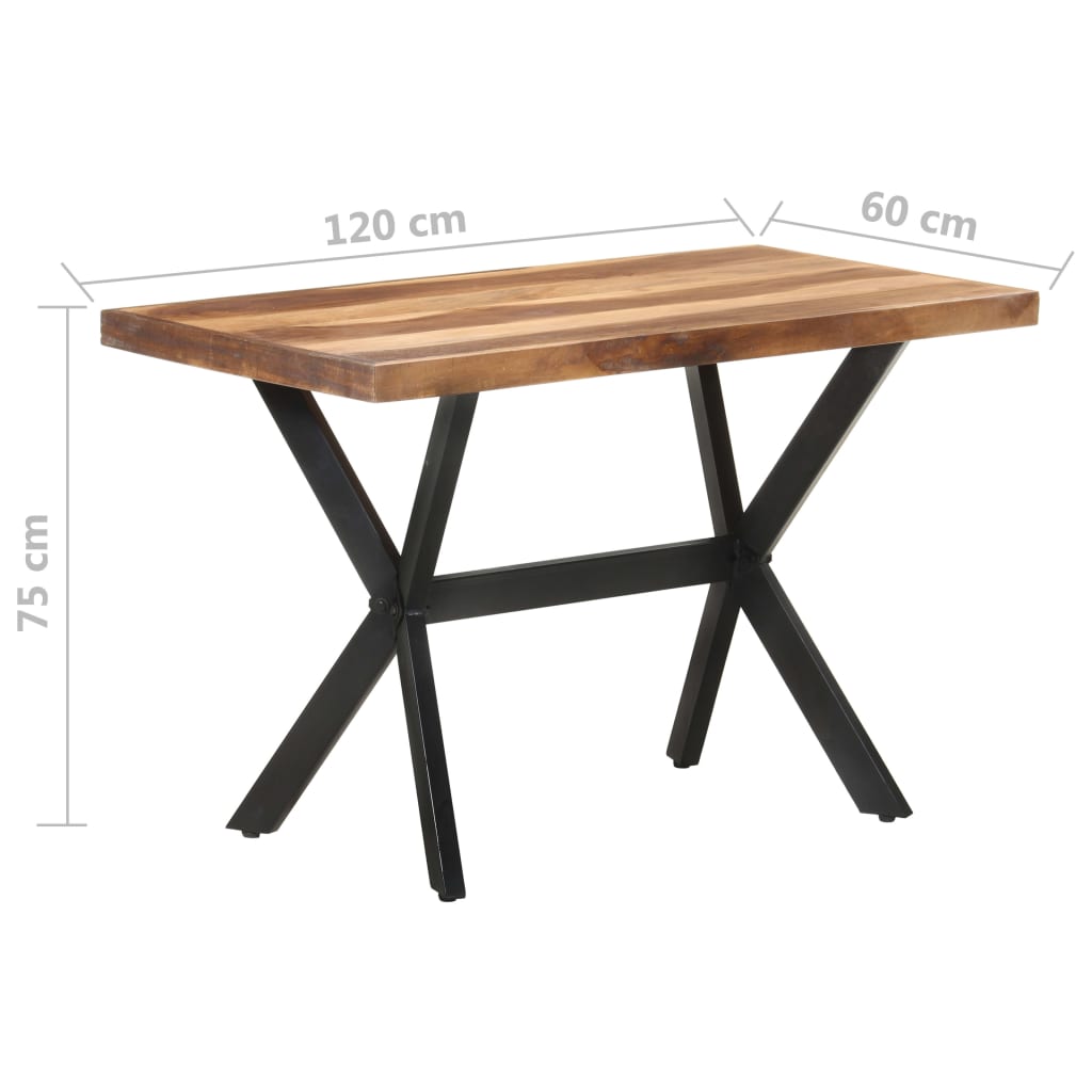 Spisebord 120x60x75 cm heltre med honningfinish