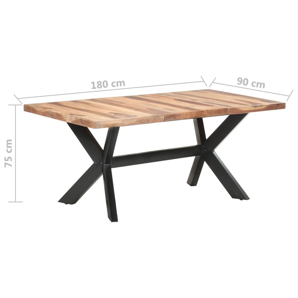 Spisebord 180x90x75 cm heltre med honningfinish