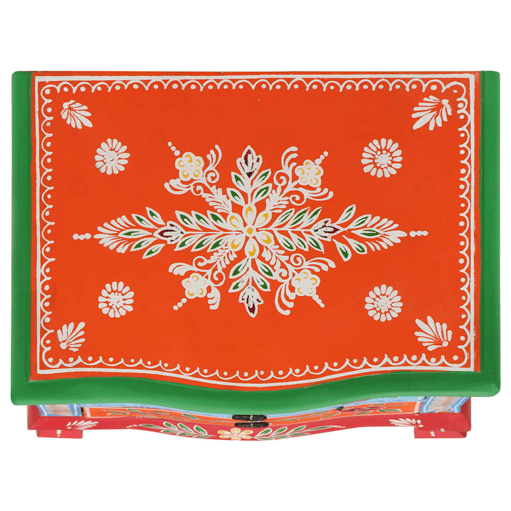 Håndmalt nattbord 40x30x60 cm heltre mango