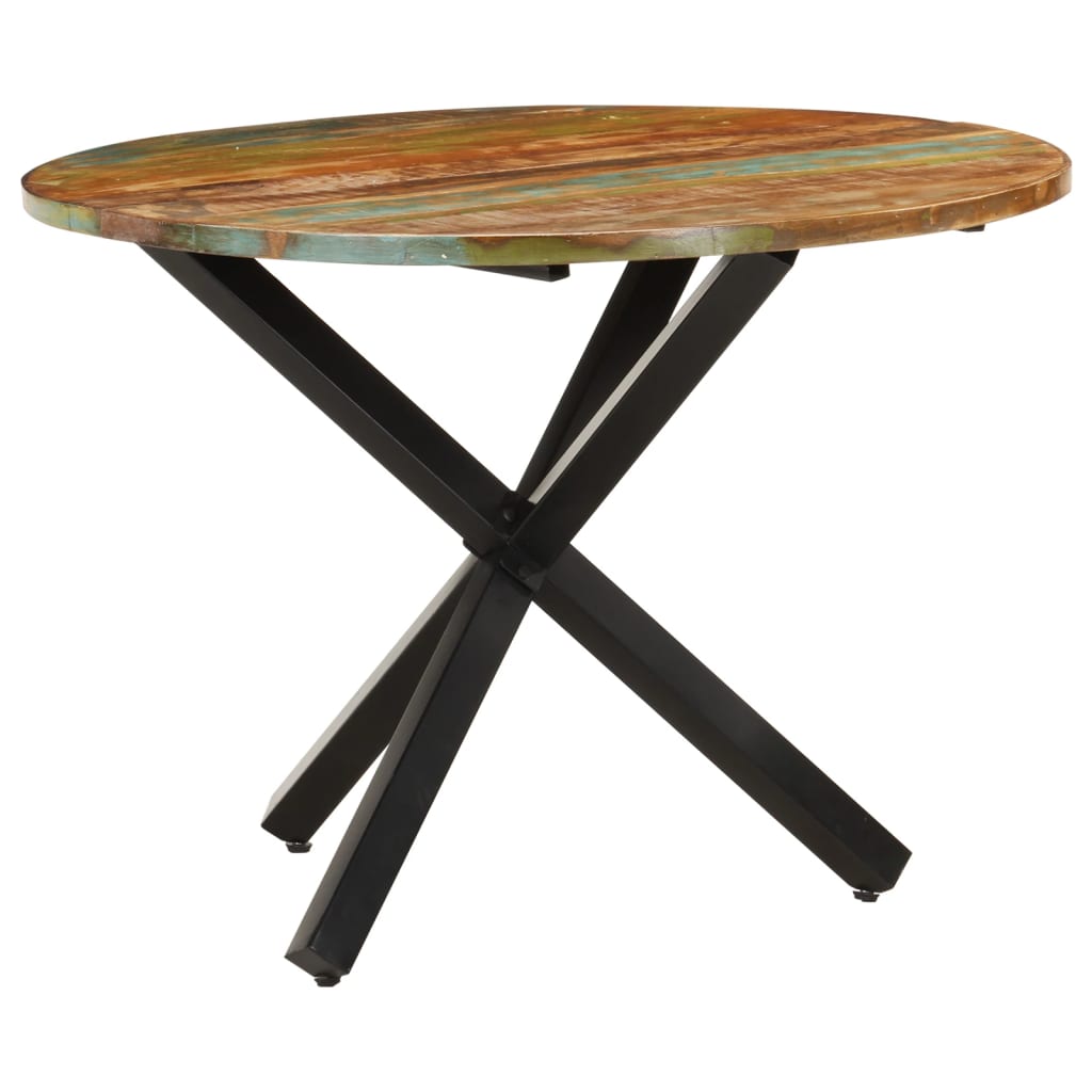 Spisebord rundt 100x100x75 cm gjenvunnet heltre