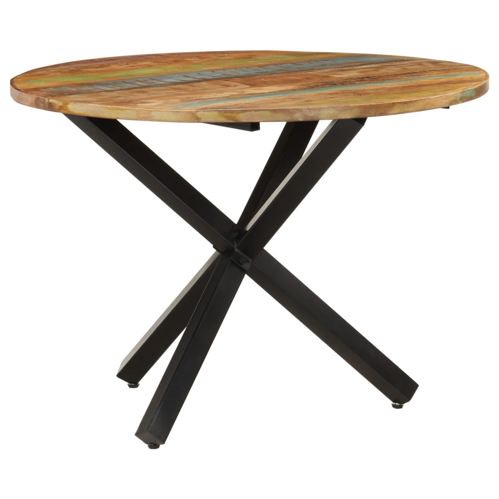 Spisebord rundt 100x100x75 cm gjenvunnet heltre