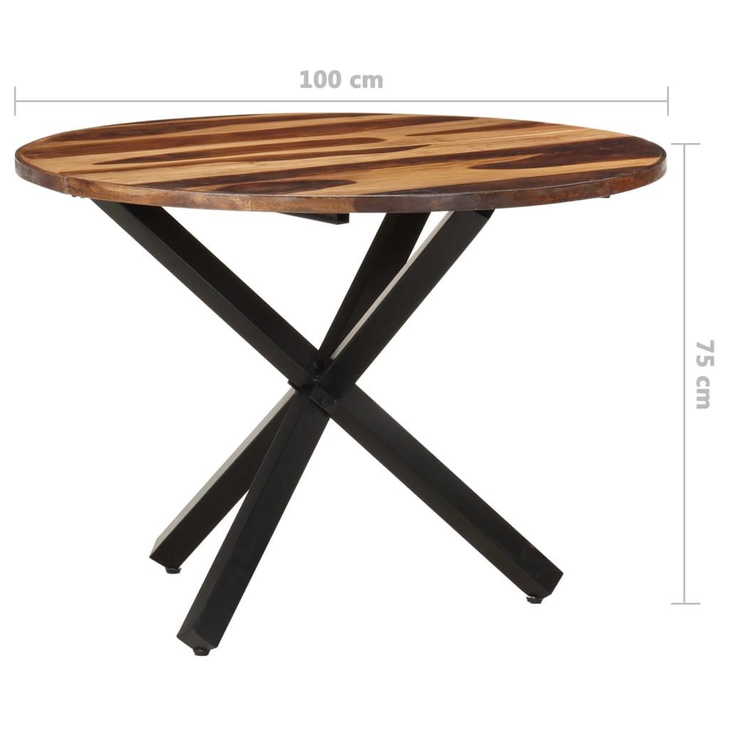 Spisebord 100x100x75 cm akasie med honningfinish