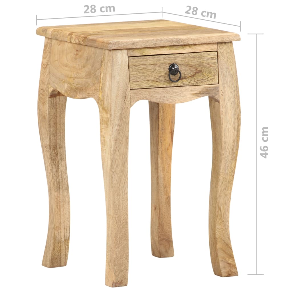 Nattbord 28x28x46 cm heltre mango