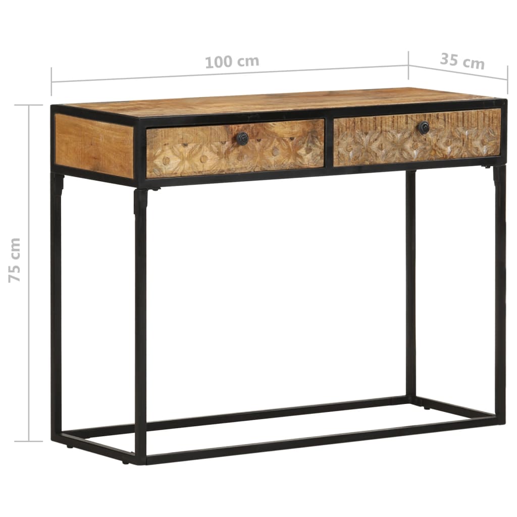 Konsollbord 100x35x75 cm heltre mango