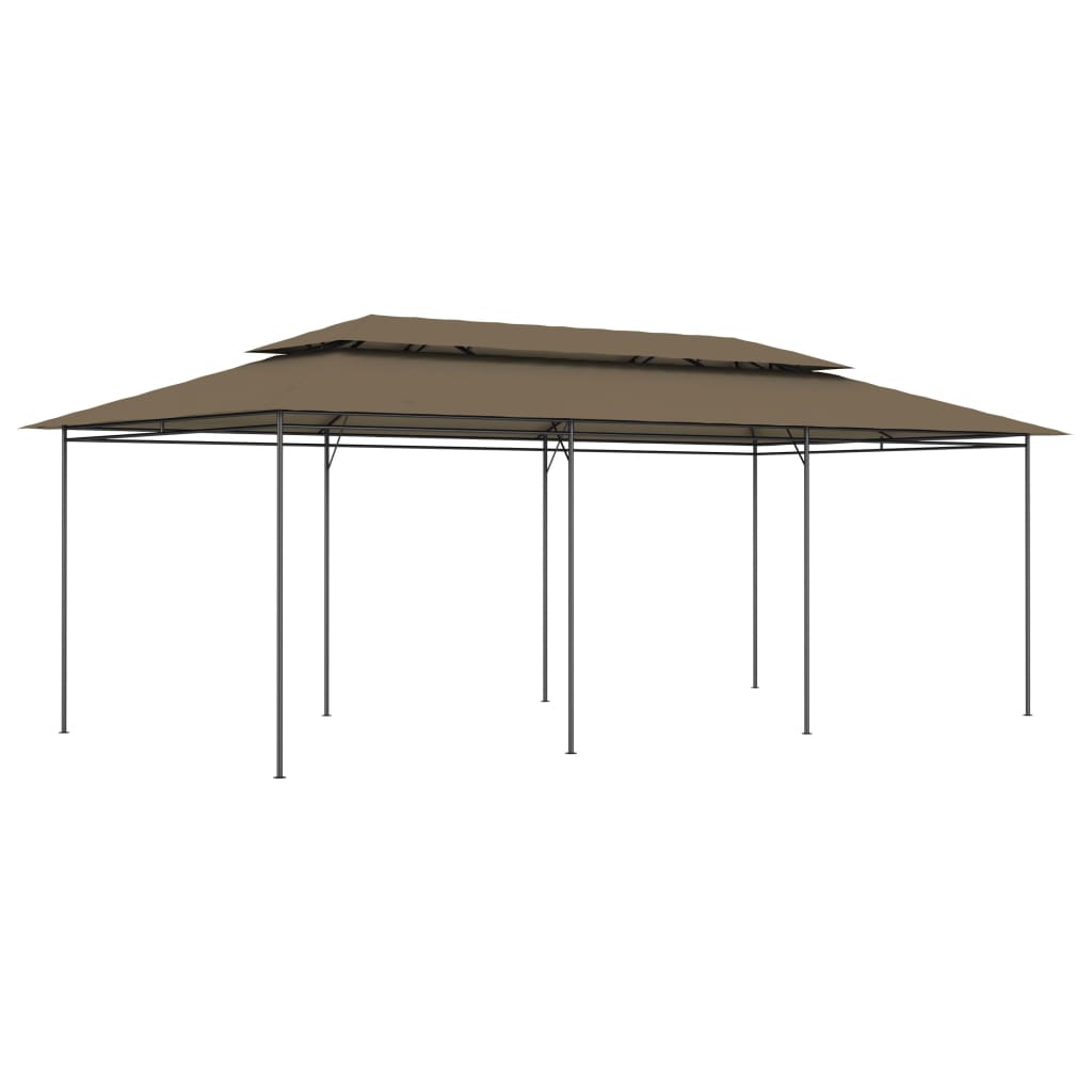 Paviljong 600x298x270 cm gråbrun 180 g/m²