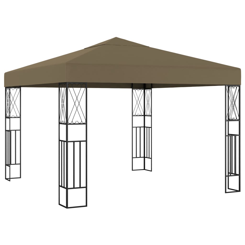 Paviljong 3x3 m gråbrun stoff