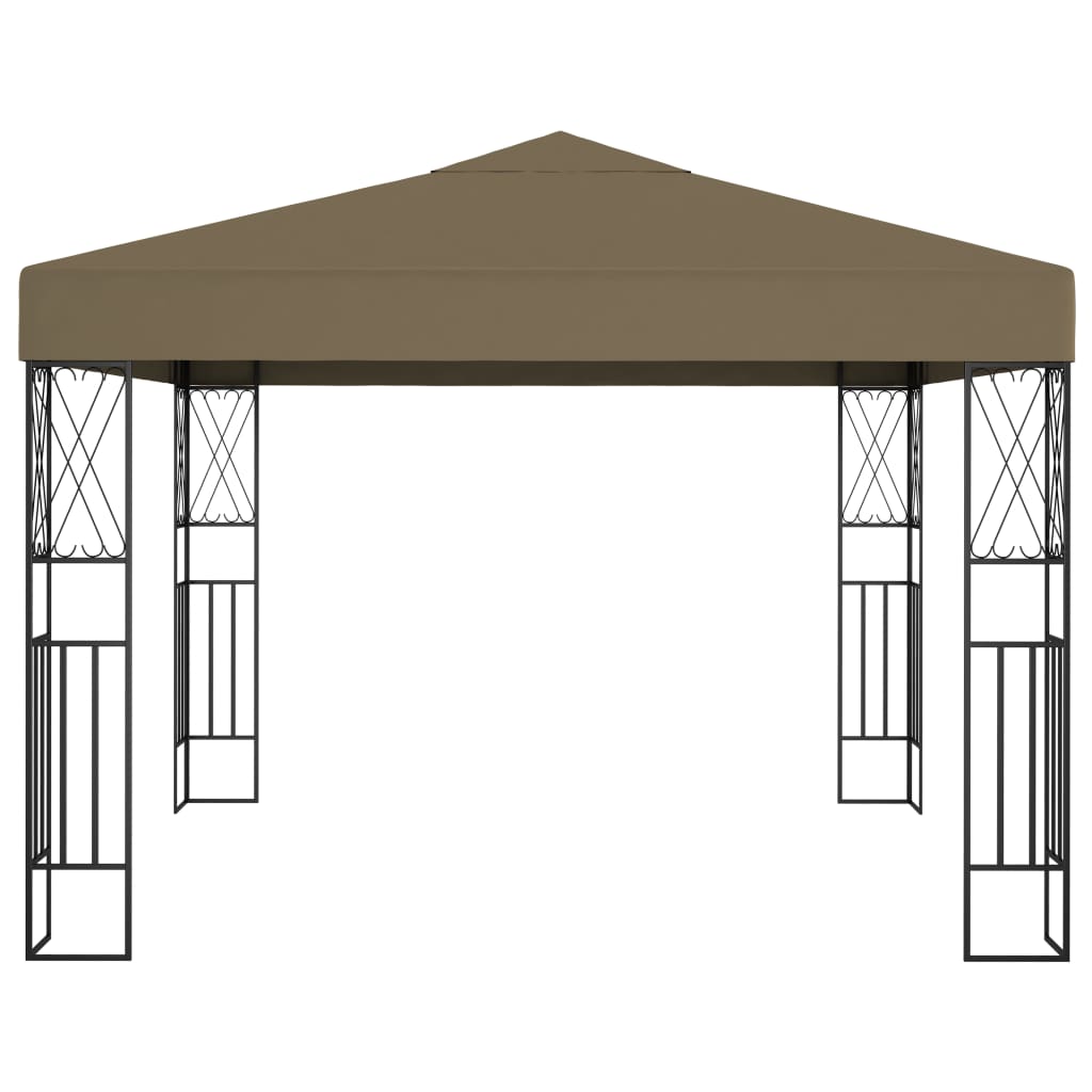 Paviljong 3x3 m gråbrun stoff