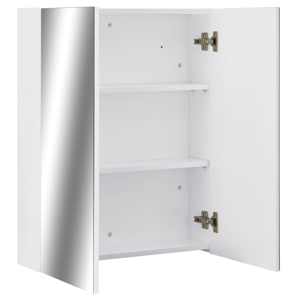 Speilskap til baderom hvit 60x15x75 cm MDF