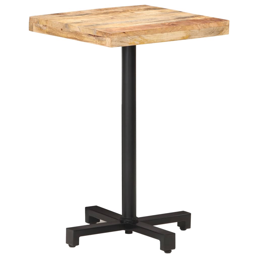 Bistrobord firkantet 50x50x75 cm grovt mangotre vidaXL