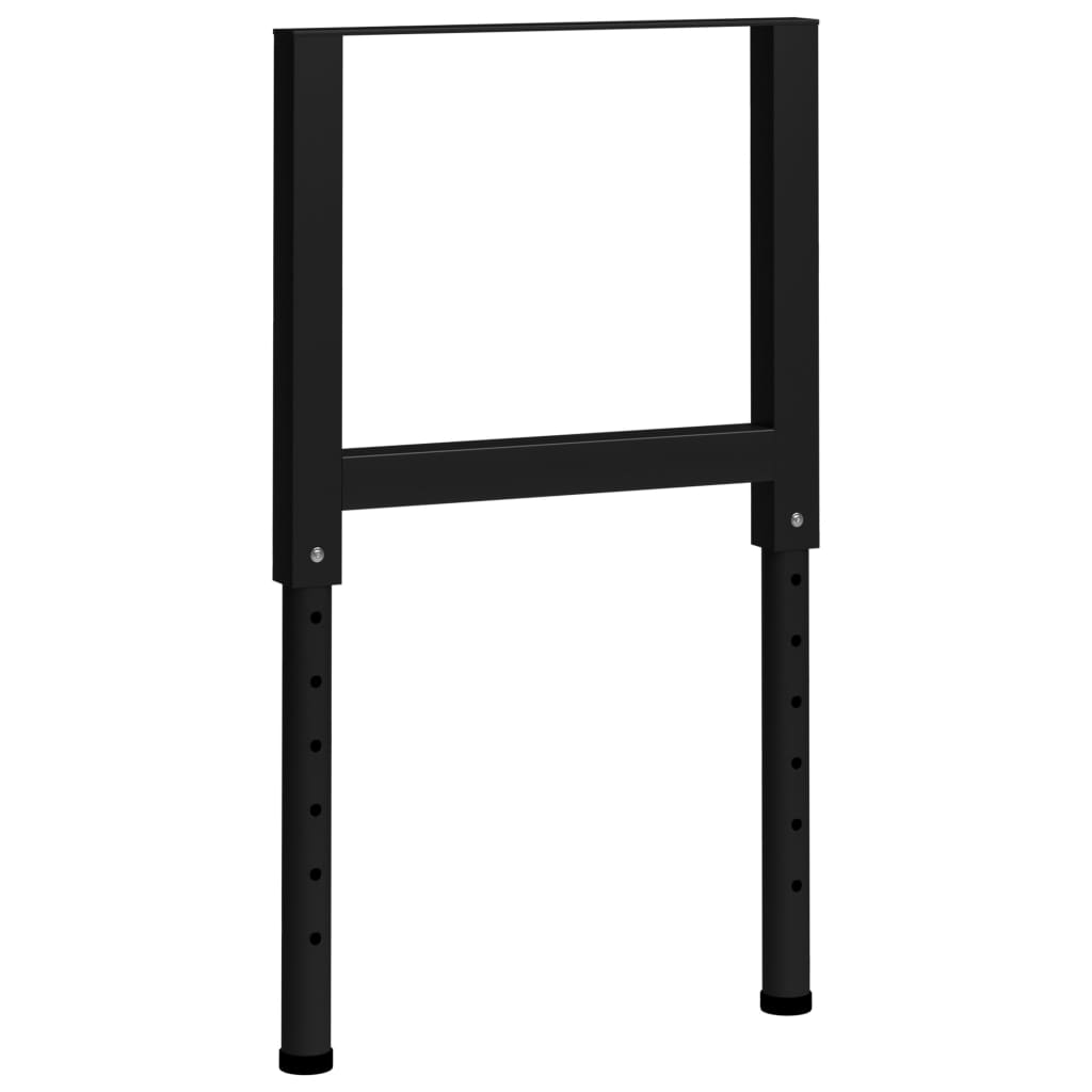 Justerbare arbeidsbenkerammer 2 stk metall 55x(69-95,5)cm svart