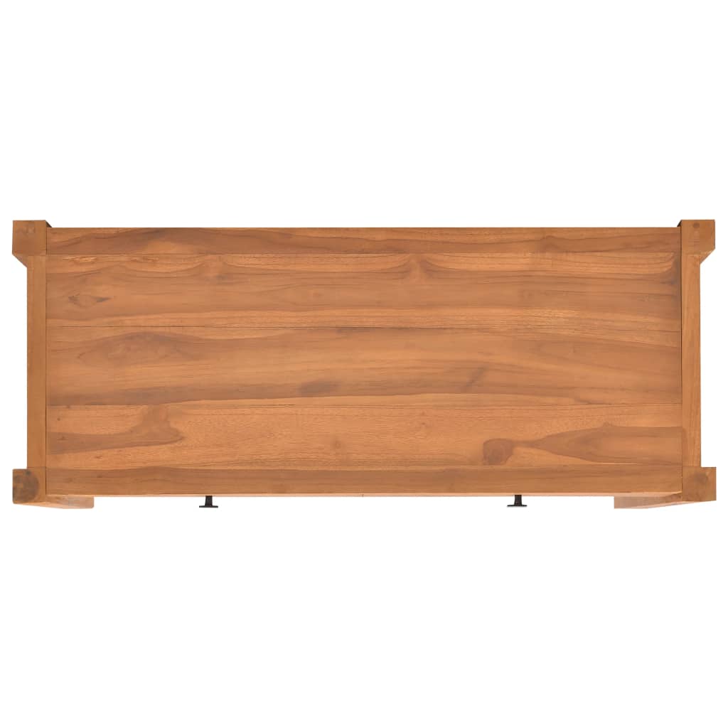 Skrivebord med 2 skuffer 100x40x75 cm teak