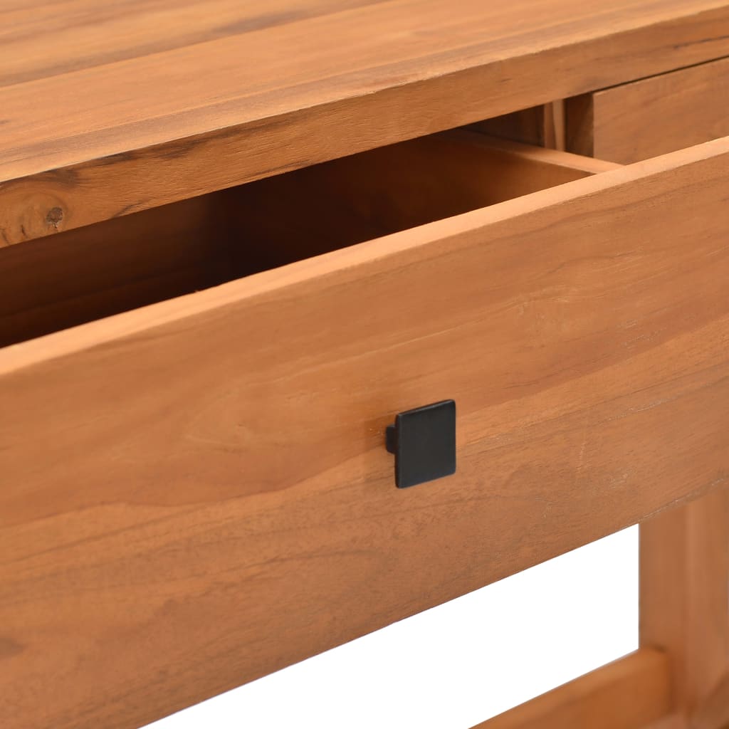 Skrivebord med 2 skuffer 100x40x75 cm teak