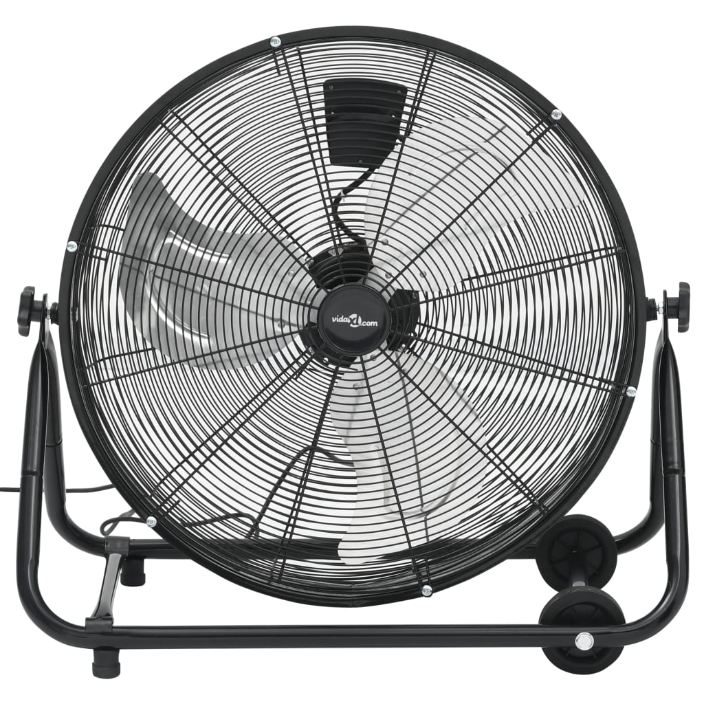 Industriell trommelvifte 60 cm 180 W svart