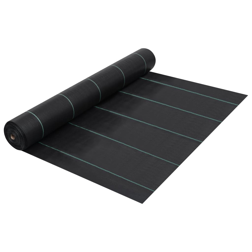 Kontrollmatte for ugress svart 2x10 m PP