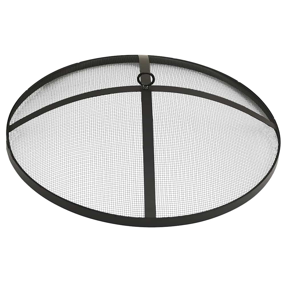 2-i-1 Bålfat og grill med ildrake 59x59x60 cm rustfritt stål