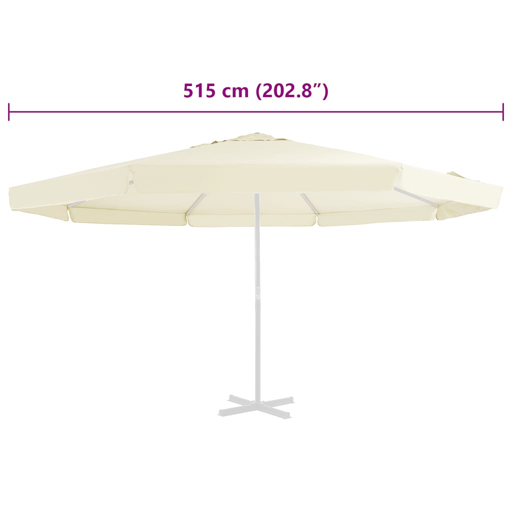 Erstatningsstoff for hageparasoll sand 515 cm vidaXL