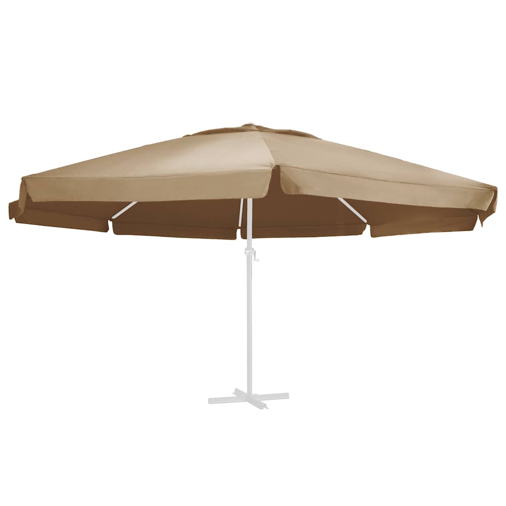 Erstatningsstoff for hageparasoll gråbrun 610 cm vidaXL