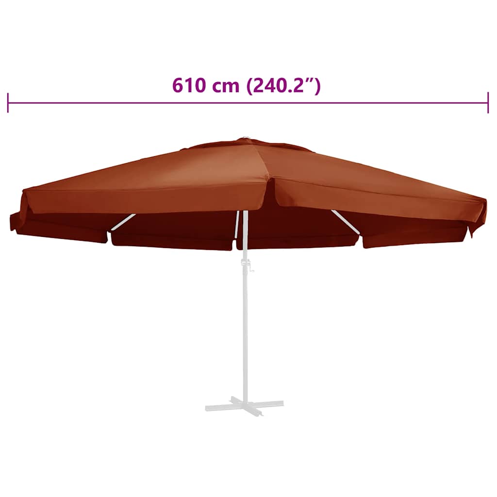 Erstatningsstoff for hageparasoll terrakotta 610 cm vidaXL