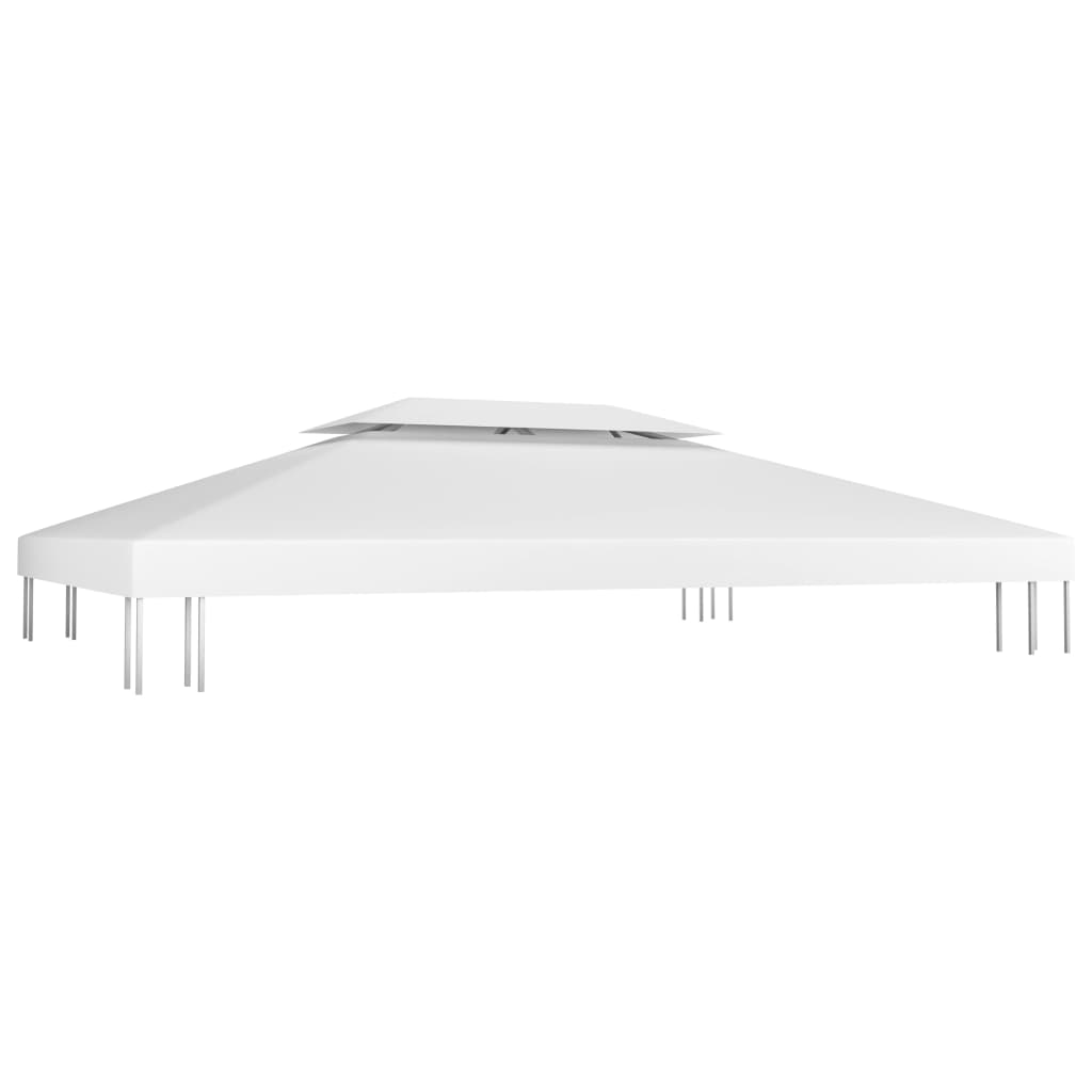 Dobbel toppduk til paviljong 310 g/m² 4x3 m hvit