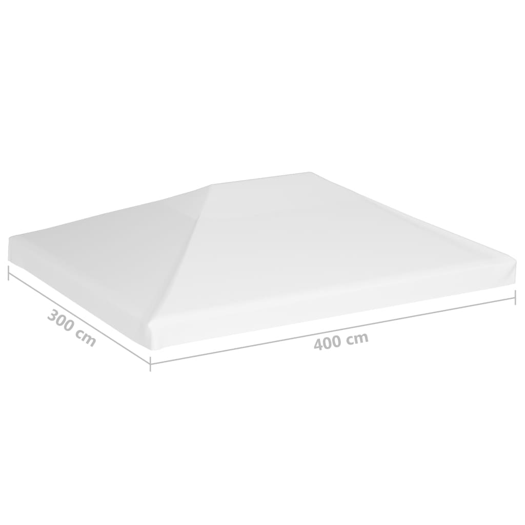Toppduk til paviljong 270 g/m² 4x3 m hvit