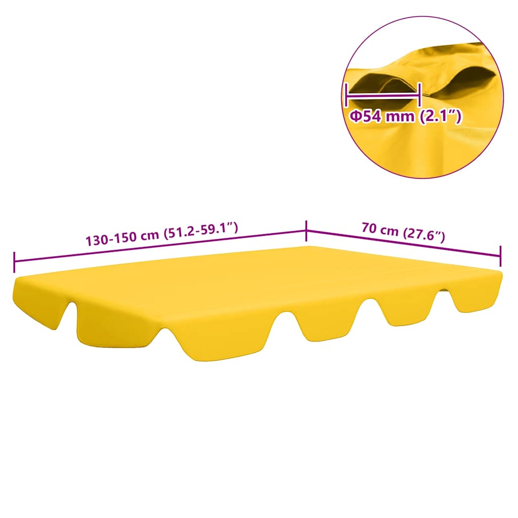 Erstatningsbaldakin hagehuske gul 150/130x105/70 cm