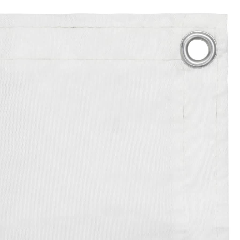 Balkongskjerm hvit 90x400 cm oxfordstoff