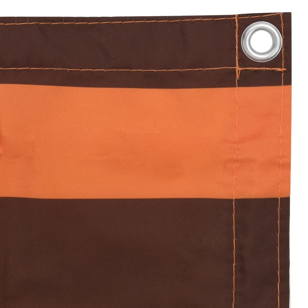 Balkongskjerm oransje og brun 120x300 cm oxfordstoff